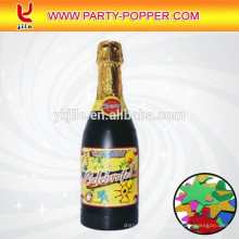 Champagne Confetti Cannon with Colorful metallic Foil Stars
